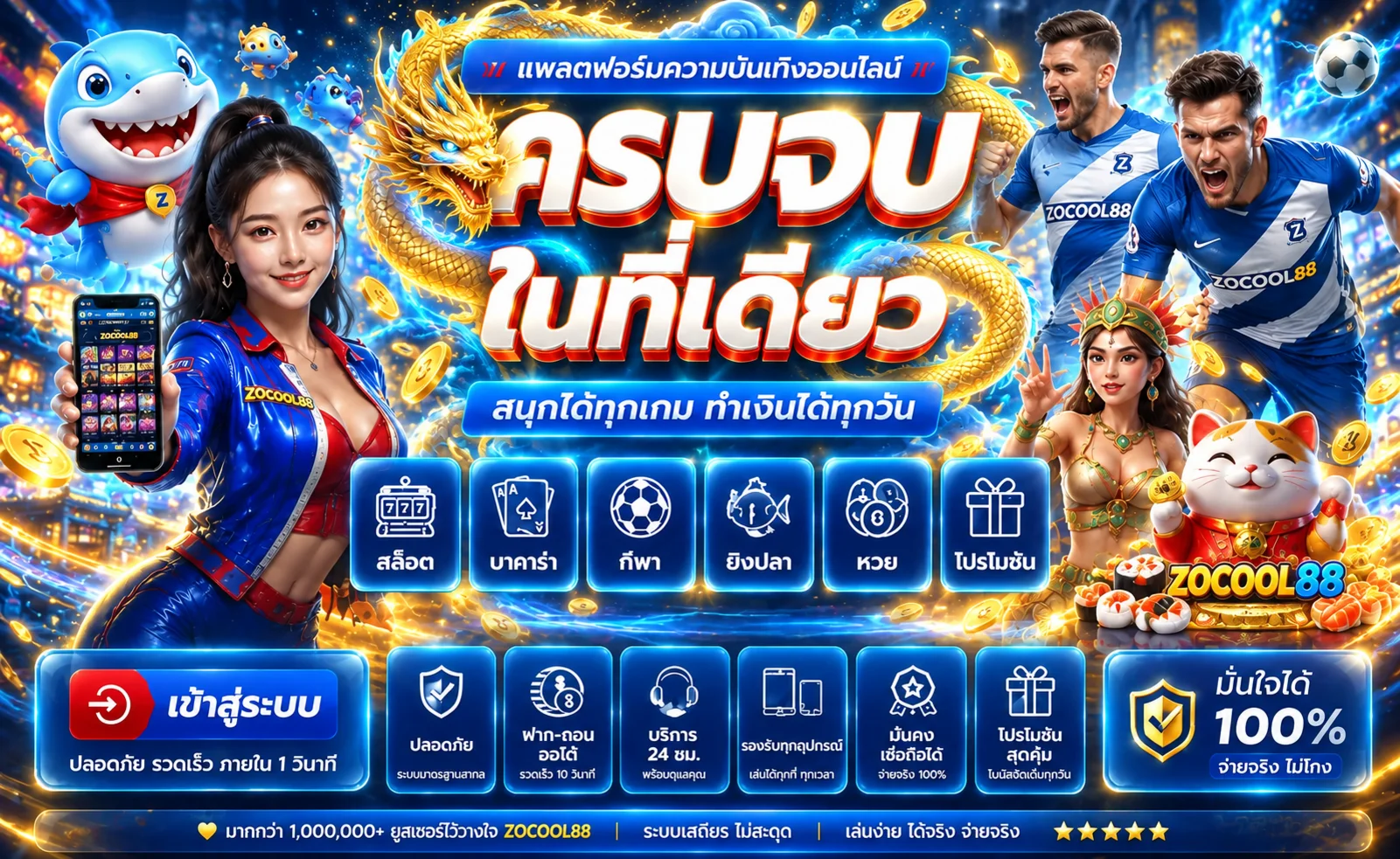 ทางเข้าเล่น ZOCOOL88 บนมือถือและคอมพิวเตอร์